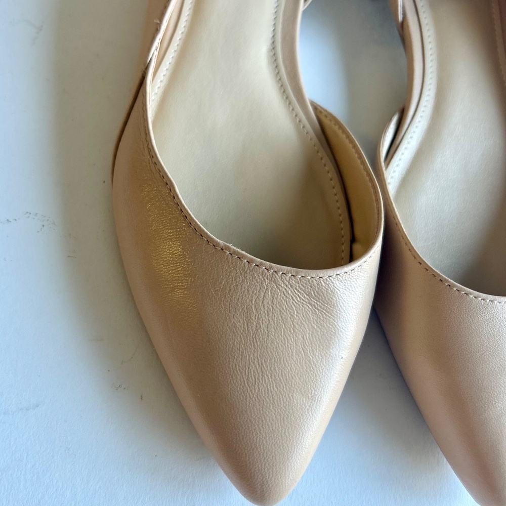 Marc Fisher Cream Leather Point Toe Flats size 6 - Picture 4 of 12